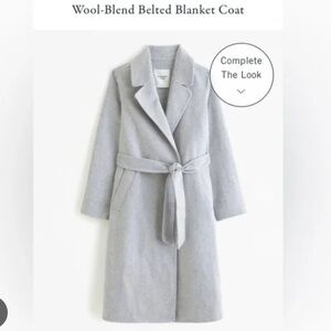 50% OFF: Abercrombie Wool Blend Belted Blanket Coat